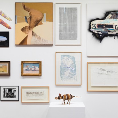 Installation view, 'Goulburn Bustle - permanent collection en masse' 15 feb - 16 mar 2019. Image Silversalt Photography