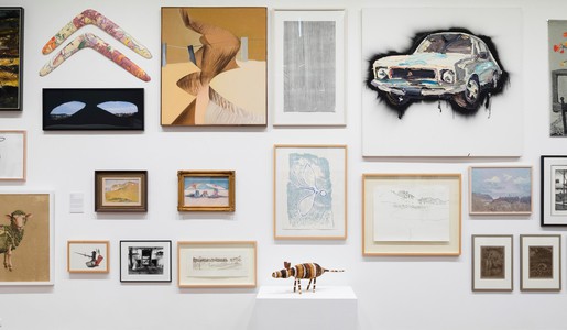 Installation view, 'Goulburn Bustle - permanent collection en masse' 15 feb - 16 mar 2019. Image Silversalt Photography