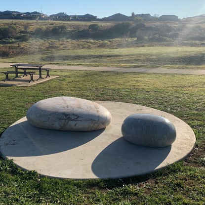 Alex Seton, Anything will bounce if you throw it hard enough..., Marulan onyx, Wombeyan Marble, 2020