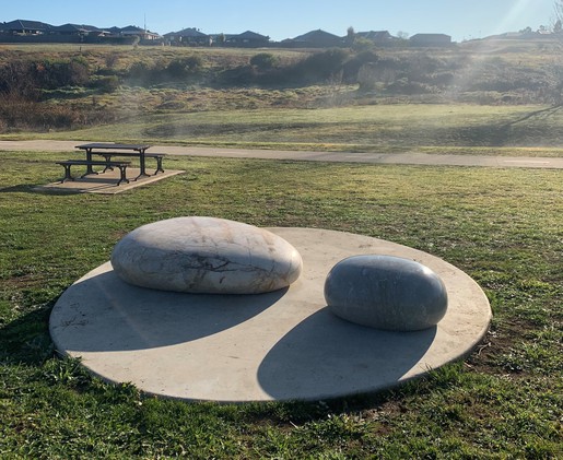 Alex Seton, Anything will bounce if you throw it hard enough..., Marulan onyx, Wombeyan Marble, 2020