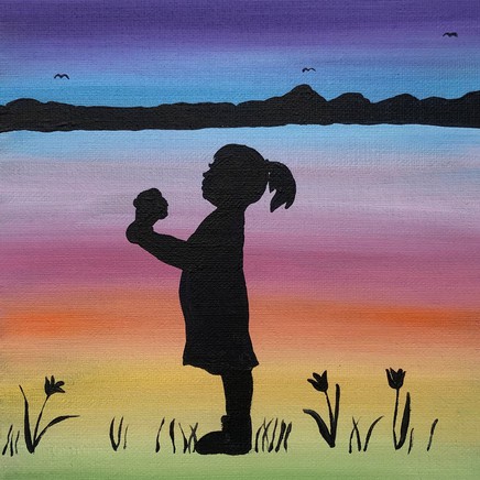 Summer Silhouette Painting with Sally