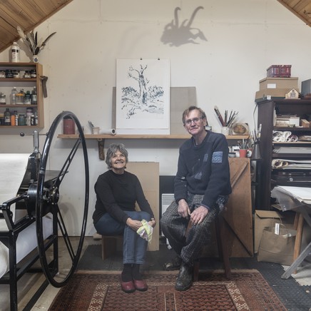 Printmaking workshop with John R Walker and Marianne Courtenay